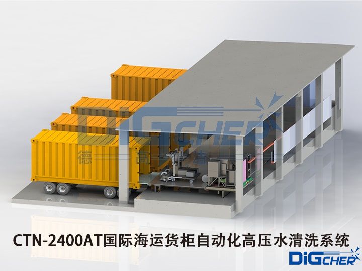 CTN-2400AT國際海運貨柜自動化高壓水清洗系統